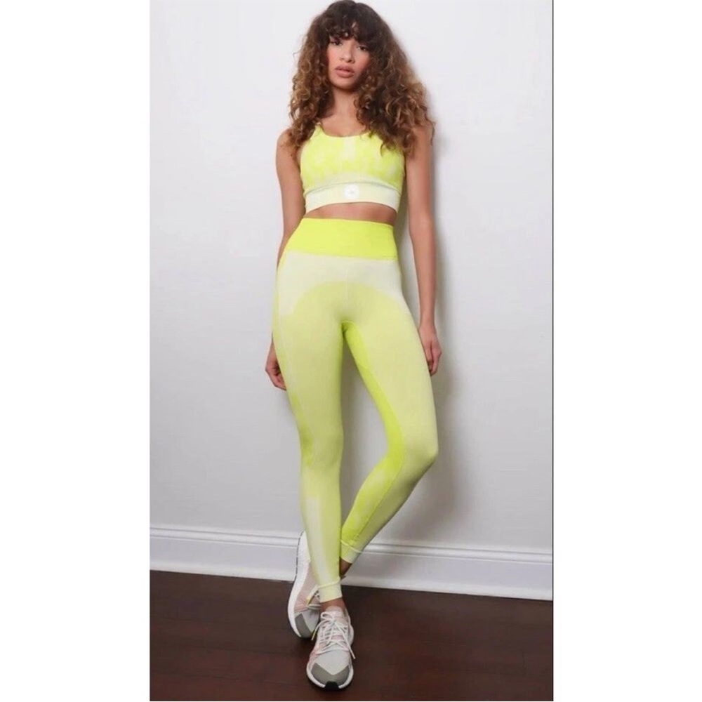 EUC Adidas Stella McCartney Yellow Leggings Medium